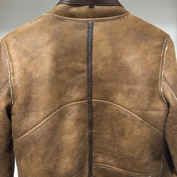 Armani exchange women’s brown shearling Jacket size small - Picture 9 of 9